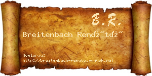 Breitenbach Renátó névjegykártya